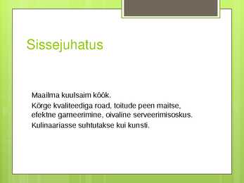 Prantsuse köök #2