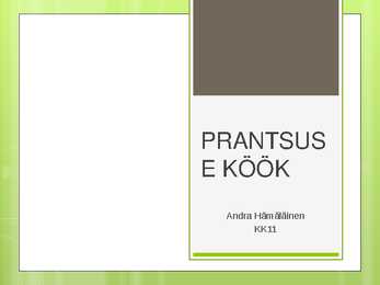 Prantsuse köök