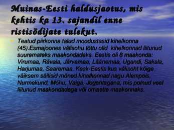 Talurahva olukord 13-16-sajandil #2
