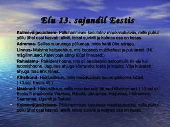 Talurahva olukord 13-16-sajandil #3