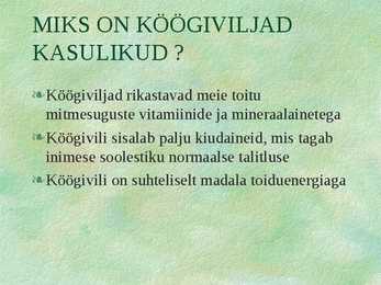 Köögiviljad #12