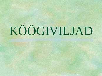 Köögiviljad
