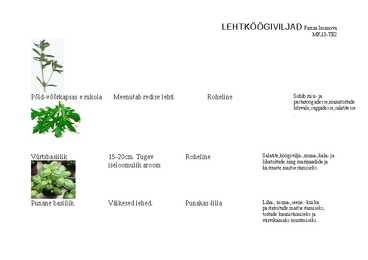 Lehtköögiviljad #8