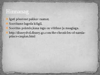 Narnia kroonikad esitlus #15