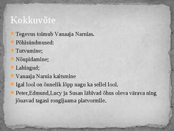 Narnia kroonikad esitlus #16