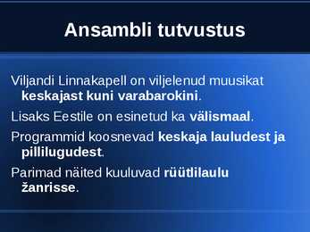Powerpoint - Viljandi Linnakapell #4