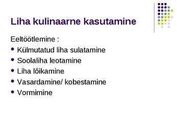 Liha ja liharoad #29