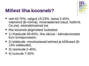 Liha ja liharoad #4