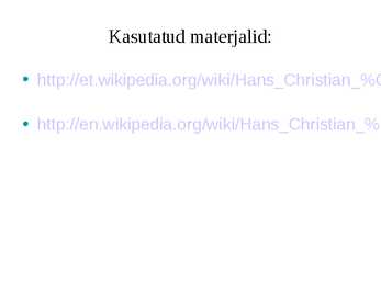 Hans Christian Oersted - Esitlus #8