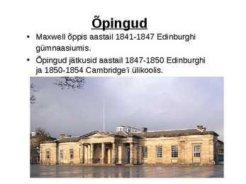 James Clerk Maxwell - Esitlus #4