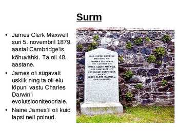 James Clerk Maxwell - Esitlus #7