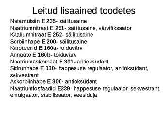 Lisaained juustudes #8