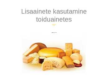 Lisaained juustudes