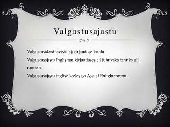 Valgustuskirjandus Inglismaal #3