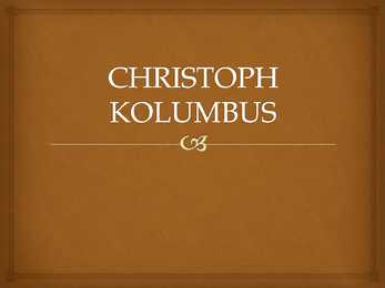CHRISTOPH KOLUMBUS