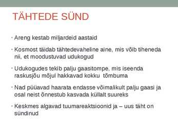TÄHED JA NENDE FÜÜSIKALISED OMADUSED #4