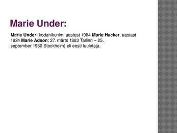 Marie Under #2