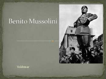 Benito Mussolini