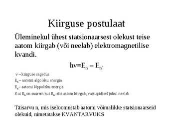 Aatomi ja tuumafüüsika #26