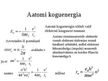 Aatomi ja tuumafüüsika #31