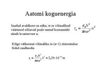 Aatomi ja tuumafüüsika #32