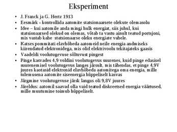 Aatomi ja tuumafüüsika #36