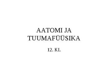 Aatomi ja tuumafüüsika