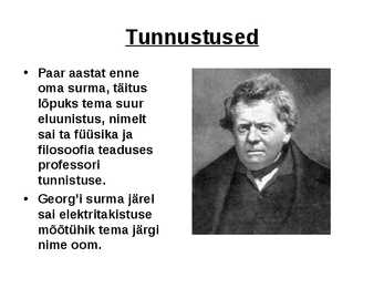 Georg Simon Ohm - Esitlus #7
