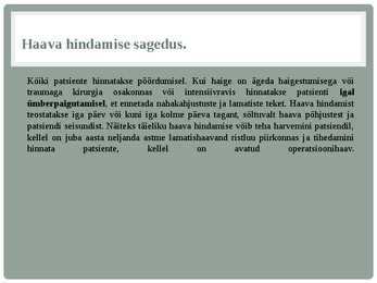 HAAVA ja haavandi hindamine #15