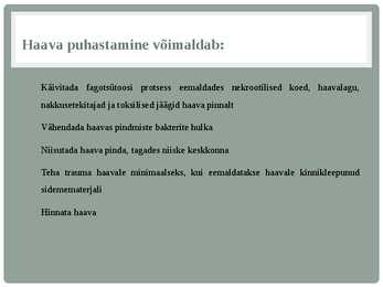 HAAVA ja haavandi hindamine #20