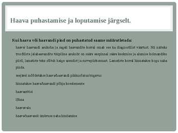 HAAVA ja haavandi hindamine #30