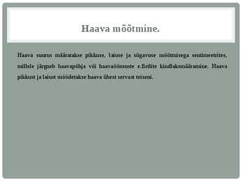 HAAVA ja haavandi hindamine #32