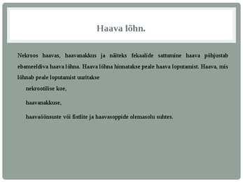 HAAVA ja haavandi hindamine #42
