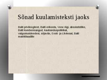 Balti erikord #12
