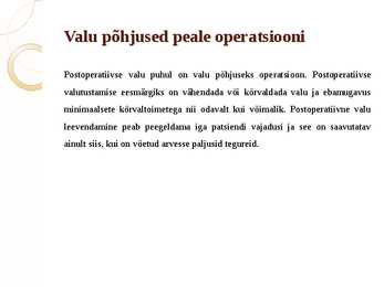 Valuravi ja valuõendus #13