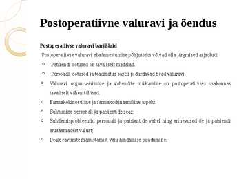 Valuravi ja valuõendus #16