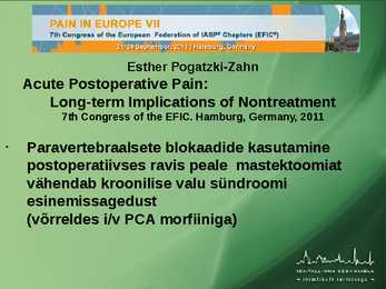 POSTOPERATIIVNE VALURAVI #19