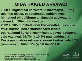 POSTOPERATIIVNE VALURAVI #21