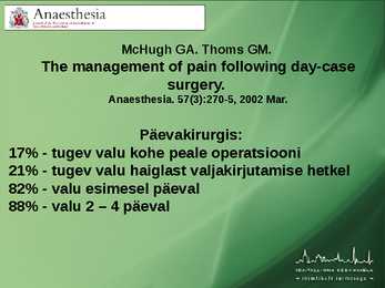 POSTOPERATIIVNE VALURAVI #22