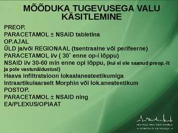 POSTOPERATIIVNE VALURAVI #29