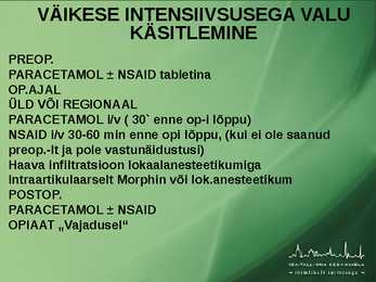 POSTOPERATIIVNE VALURAVI #30
