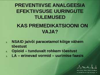 POSTOPERATIIVNE VALURAVI #34