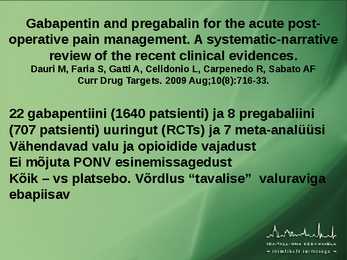POSTOPERATIIVNE VALURAVI #39