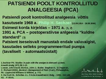 POSTOPERATIIVNE VALURAVI #46