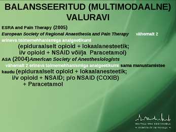 POSTOPERATIIVNE VALURAVI #47