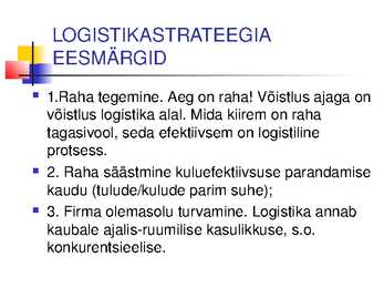 MIS ON LOGISTIKA #12