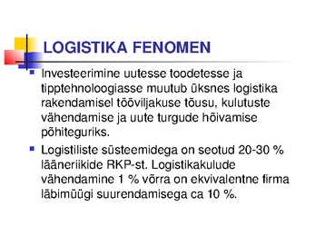 MIS ON LOGISTIKA #14