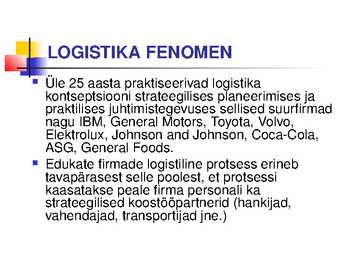 MIS ON LOGISTIKA #15