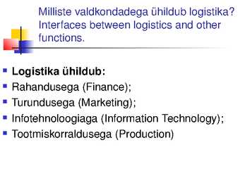 MIS ON LOGISTIKA #6