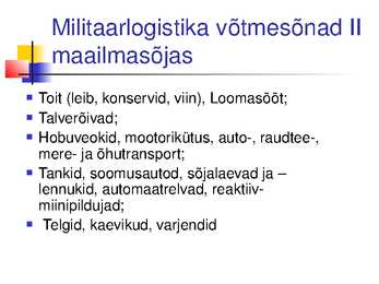 MIS ON LOGISTIKA #10